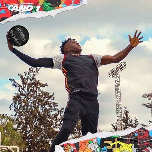 AND1 Xcelerate Rubber Basketball: Official Regulation Streetball, Made for Indoor/Outdoor Games - color: Black Classic, style: Basketball