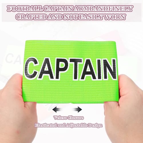Soccer Captain, Soccer Captain Armband Elastic Adjustable Leader Armband Team - color: Bright Green
