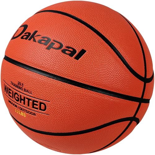Dakapal Weighted Heavy Training Basketball 2.2LBS/3LBS/3.3LBS Size 7 Durable and wear Resistant for Indoor Outdoor Improve Handling Dribbling Passing Rebounding Skill - size: 2.2LBS-Size 7