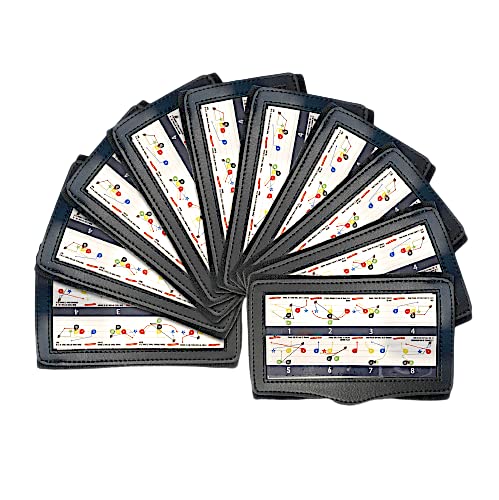 Youth Play Wristbands - Call Plays and Win Games - Flag or Tackle Football QB Coach - Playbook Wrist Bands Football Equipment (5 or 10 Packs) - size: 10 Pack