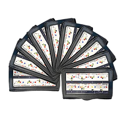 Youth Play Wristbands - Call Plays and Win Games - Flag or Tackle Football QB Coach - Playbook Wrist Bands Football Equipment (5 or 10 Packs) - size: 10 Pack