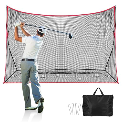 10 x 7ft Golf Net for Hitting, Chipping, Driving Training, Heavy Duty Golf Practice Net for Indoor, Backyard, Garage