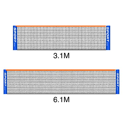 Portable Badminton Net Set for Tennis, Soccer Tennis, Kids Adult Volleyball Training Net Indoor/Outdoor Sports Net for Garden Court Beach Backyard