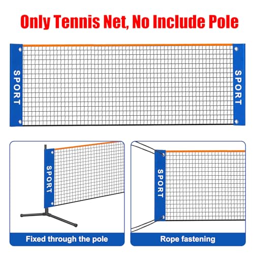 10 ft Mini Portable Soccer Tennis Net | Pickleball Net for Driveway Backyard. Easy Assemble Beach Tennis Net -（Only Net）