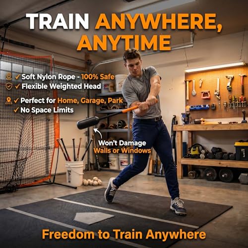 The Yellow Baseball Rope Swing Training bat Comes with 12 Training Balls and 1 bat
