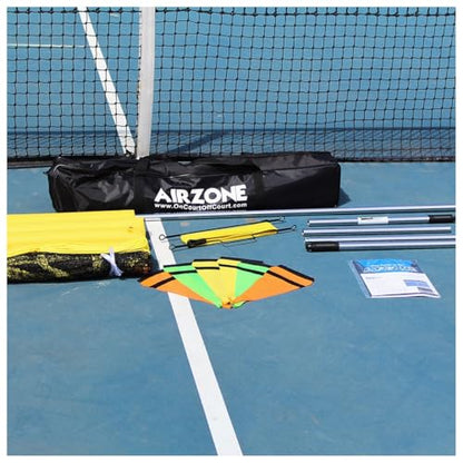 Airzone System - Tennis Target System & Training Aid | Portable & Lightweight | Adjusts up to 7 Ft | Quick Set-Up No Tools Needed | Weather-Resistant | Stop Hitting Balls Into The Net | Bag Included