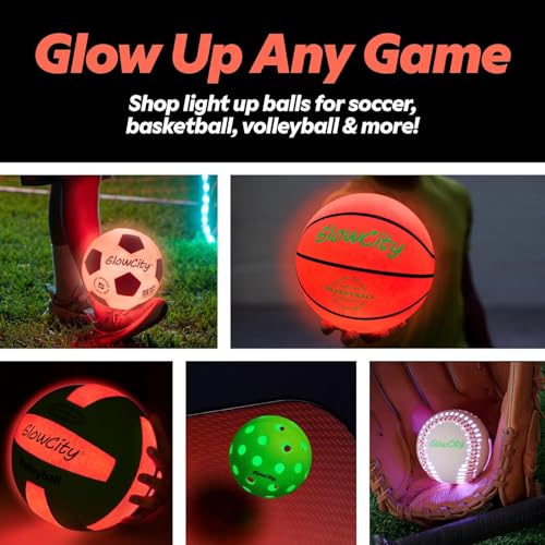 GlowCity Glow in The Dark Football - Size 3/6 Light Up Ball Gifts for Kids, Junior & Teens - Bright Football for Night Outdoor Games - Sports Birthday Gift Ideas for Boys Ages 6 7 8 9 10 11 12 13 14 - size: Size 3 (Kids/Pee Wee), style: Rubber (Pump + Box
