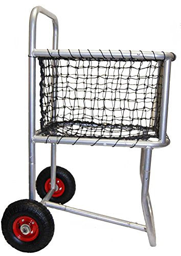 Trigon Sports Ball Locker with Wheels, Rolling Sports Balls Cart, Baseball Storage Rack for Gym, School and Club, Black, 18'' W x 24'' L x 45'' H