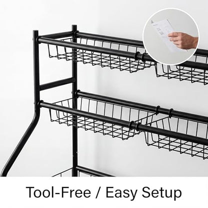 Garvee Ball Storage Cart, Sports Equipment Garage Organizer with Wheels for Sports Gear and Toys, Rolling Indoor/Outdoor Storage Cart