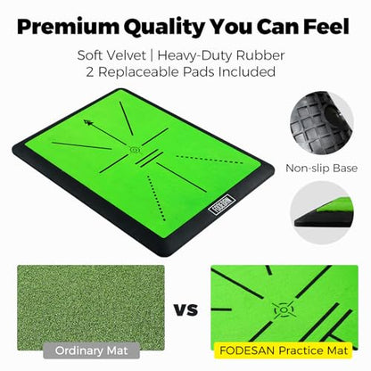 High-Precision Golf Hitting Mat – Practice Mat with Swing Path Feedback & Impact Detection – Indoor/Outdoor Use – Golf Swing Trainer for Home Training – Gift for Golfers, Beginners & Pros - style: Golf Hitting Mat