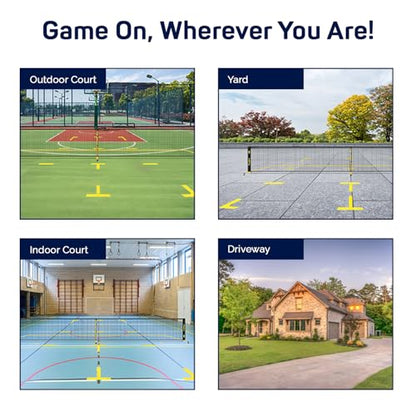 Acpape Pickleball Court Marking Kit | with 33ft Long Tape Measure and Reference Cards | Pickleball Accessories | Pickleball Court Lines | Temporary Pickleball, Badminton, Volleyball Court |