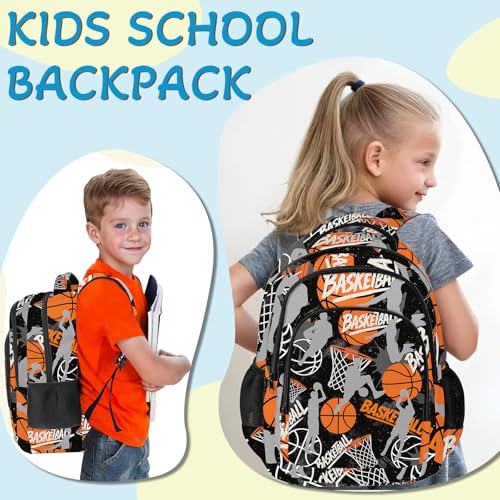 Basketball Backpack for Kids,School Bookbag Large Capacity Adjustable Bookbag Durable Lighting Multi Pockets School Bag Daypack Travel (Basketball) - color: Basketball