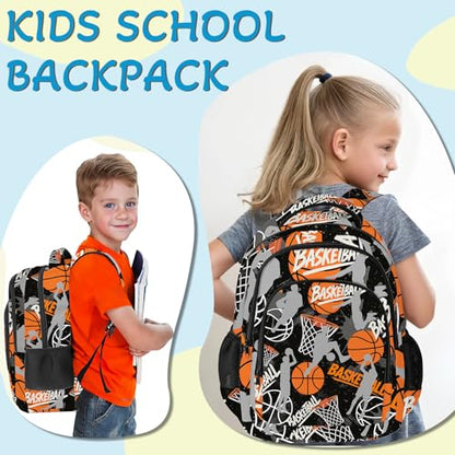 Basketball Backpack for Kids,School Bookbag Large Capacity Adjustable Bookbag Durable Lighting Multi Pockets School Bag Daypack Travel (Basketball) - color: Basketball