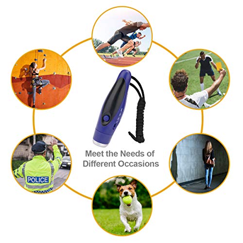 Electronic Whistle, Battery Operated Whistle Adjustable 3 Different Loud Whistle Sounds with Lanyard Handheld Electronic Whistles for Referees Volleyball Coaches Teacher, Soccer Sports Whistle - color: blue