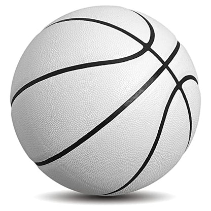 MINDCOLLISION Size 1/3/4/5/6/7/9 No Logo Basketball, Black and White, can be Used for Autographs, Clubs, Training, Event prizes - color: White1, size: No.3