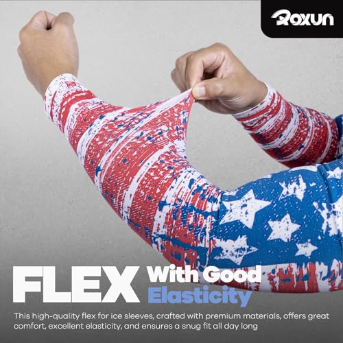 ROXUN Arm Sleeves, Cooling UV Sun Protection Sports Compression for Men/Women - color: 2 Pairs France Flag