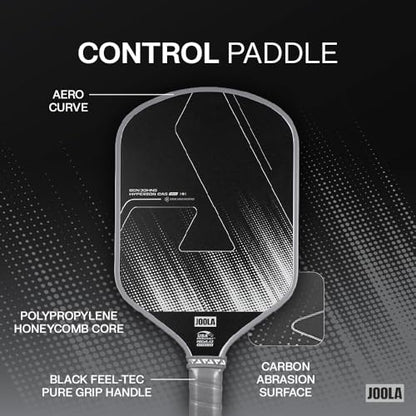 JOOLA Ben Johns CAS 16mm Carbon Fiber Pickleball Paddle - CAS Surface Tech - Control & Power Paddle - USAP Approved - Aero Curve - Feel-Tec Pure Grip - NFC Chip - color: Shadow Gray, size: Hyperion