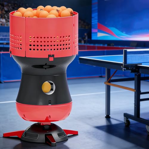 Table Tennis Ball Trainer,w/Removable Ball Storage,Automatic Ping Pong Robot Launcher,Stable Performance,for Beginners and Enthusiasts 100Balls