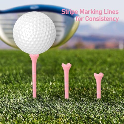 50 Pcs Pink Golf Tees 2-3/4" - Funny Golf Accessories for Women, Durable and Stylish Golf Tees for Fun and Functional Play