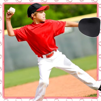 RoundFunny 6/12 Set Baseball Pancake Glove for Training, Baseball Softball Fielding Gloves with 9 Inch Foam Practice Balls, Quick Hands Batting Infield Training Practice Two Hands Youth Adult
