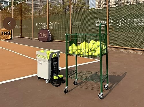 Portable Tennis Ball Machine (26lbs) - Dual Motor for TopSpin and Backspin, 80+ Balls, Max 68MPH, 4+ Hours Play with External Lithium Battery - style: N2 Ball Machine Only (Space Gray)
