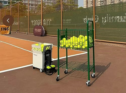 Portable Tennis Ball Machine (26lbs) - Dual Motor for TopSpin and Backspin, 80+ Balls, Max 68MPH, 4+ Hours Play with External Lithium Battery - style: N2 Ball Machine Only (Space Gray)