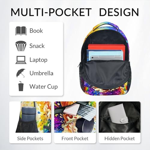 Hockey School Backpack for Boys, 17 Inch Kids Bookbag with Ice Hockey Print Lightweight Sports Schoolbag for Elementary Middle School - color: Black