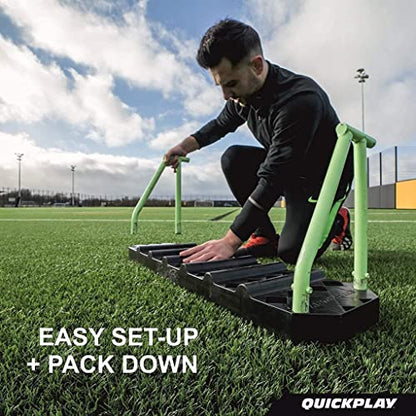QuickPlay Replay Station 4-in-1 Soccer Rebounder Board - Portable Rebound Board for Backyard - Dual Surface, Dual Angle Soccer Passing Board for Passing & Reaction Skills - Soccer Training Equipment