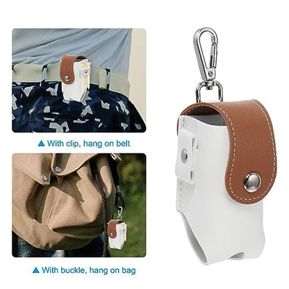 PATIKIL Golf Ball Waist Bag, Golf Ball Carry Pouch with Tee Holder, Buckle, Clip for Women Men Belt Golf Storage - color: Brown