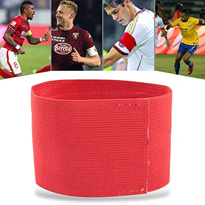 Captain Armband for Soccer Football Team Leader Adjustable Wristband Breathable Sports Training Accessory for Players Game Match Practice Men Women Youth