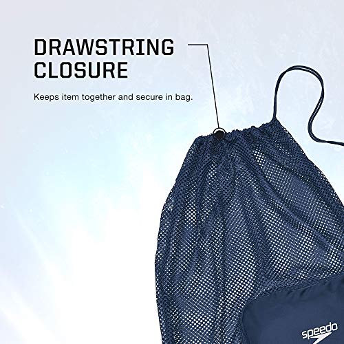 Speedo Drawstring Ventilator Mesh Equipment Bag - color: Blue Grotto