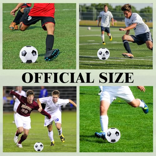 12 Set Christmas Operation Soccer Ball Bulk with Pump Needles, Size 5 Sport Soccer Ball Training Ball for Adults Soccer Christmas Charity Donation Supplies Game Play Gifts