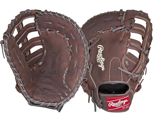 Rawlings | Player Preferred Adult Ball Glove | Baseball/Slowpitch Softball | Multiple Styles - color: Single Post Double Bar Web | Brown, size: 12.5" | First Base