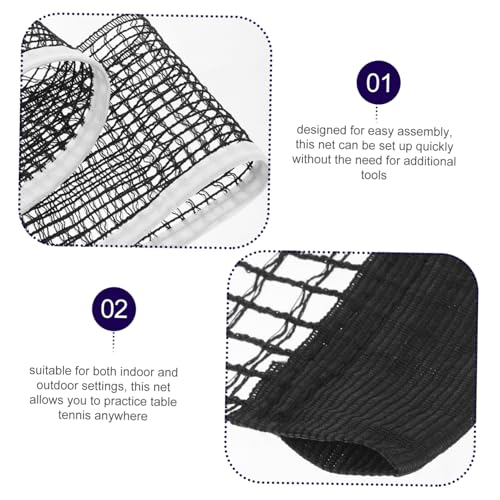 POPETPOP Retractable Table Tennis Net with Dense Mesh for Ball Retention Easy Setup and Storage Portable Training and Suitable for Indoor and