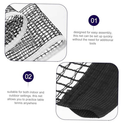 POPETPOP Retractable Table Tennis Net with Dense Mesh for Ball Retention Easy Setup and Storage Portable Training and Suitable for Indoor and