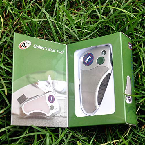 Golfer's Best Tool – 6-in-1 Golf Multitool for Men & Women | Stroke Counter, Divot Repair, Brush, Ball Marker, Cleat Tightener, Club Cleaner | Compact Golf Gift & Souvenir