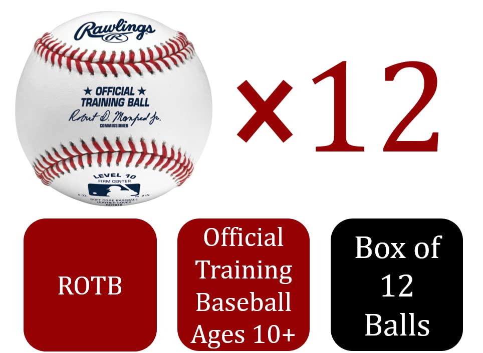 Rawlings | ROTB Official Training Baseballs | Ages 5-8 / 7 - 10 / 10 & Older | 12 Count - style: Level 10 (Ages 10 and Up)