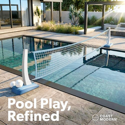 Coast Modern Pool Volleyball Net - Premium Volleyball Pool Game Set for Adults & Family - Accessories Included
