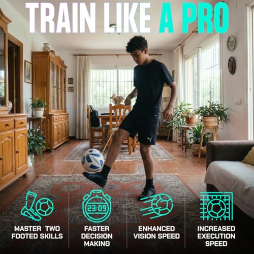 SenseBall Soccer Trainer Ball with Free App | Training Equipment for Young Players | Soccer Gifts | Improve Ball Control, Footwork & Coordination with Professional Coach Program & 50+ Exercise Videos - size: All-Level Size 3