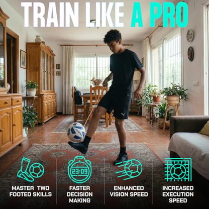 SenseBall Soccer Trainer Ball with Free App | Training Equipment for Young Players | Soccer Gifts | Improve Ball Control, Footwork & Coordination with Professional Coach Program & 50+ Exercise Videos - size: All-Level Size 3