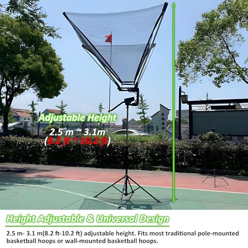 Basketball Hoop Returner Shot Return Apparatus Rebounder Retractable Large Attachment for Adults Training Shooting M