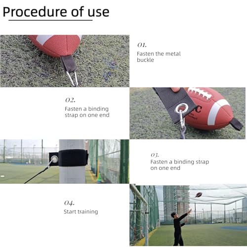 Kidac 6/9 Size Football Training Equipment Youth– Fun Sports & Outdoors Toy,Football Practice,Throwing Machine,MVP Skills Game,6pcs Accessories