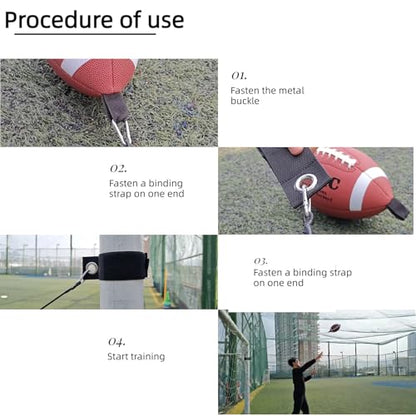 Kidac 6/9 Size Football Training Equipment Youth– Fun Sports & Outdoors Toy,Football Practice,Throwing Machine,MVP Skills Game,6pcs Accessories