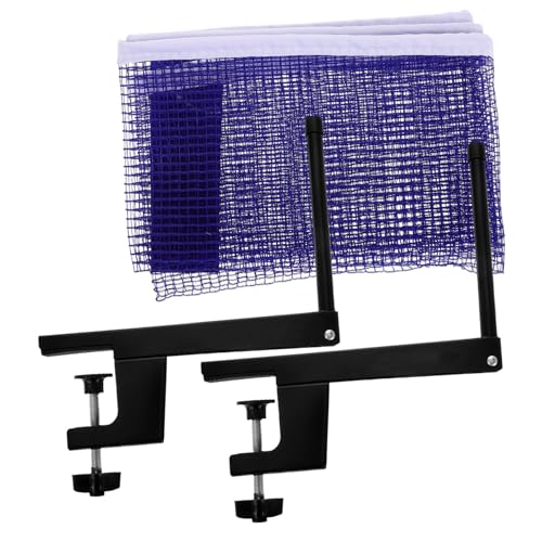 Kisangel Table Tennis Net and Post Set Portable Easy to Install Pong Net for Indoor and Retractable Design Clamps for Seamless Game