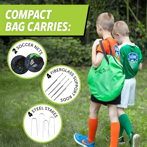 Sport Squad Portable Soccer Goal Net Set - size: 2 Pack