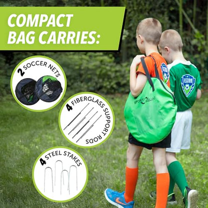 Sport Squad Portable Soccer Goal Net Set - size: 2 Pack