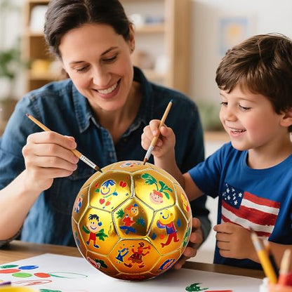 Soccer Ball Size 3 4 5 DIY Craft Boys Girls Adults Birthday Gift with Pump Needle Training Practice - color: Rose Golden, style: Size 3