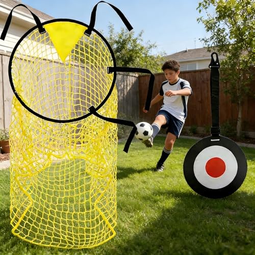 Soccer Goal Target Bag, Soccer Goal Bag, Free Kick Shooting Practice Target, Positioning Training Net Set, Easy to Install and Remove, 2-Pack