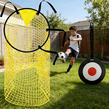 Soccer Goal Target Bag, Soccer Goal Bag, Free Kick Shooting Practice Target, Positioning Training Net Set, Easy to Install and Remove, 2-Pack