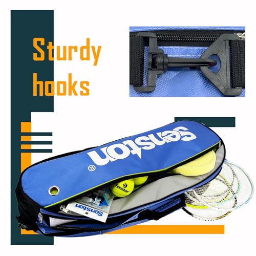 Senston Tennis/Badminton Racket Bag,Single Shoulder Racket Bag Racquet Bag,Waterproof And Dustproof. - color: Blue
